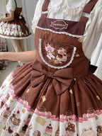 Sweet Lolita Chocolate Dress Cream Cake Lolita Dessert Themed Brown Jumper Dress