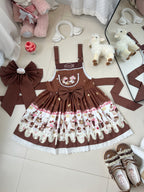 Sweet Lolita Chocolate Dress Cream Cake Lolita Dessert Themed Brown Jumper Dress