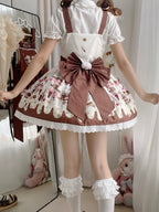 Sweet Lolita Chocolate Dress Cream Cake Lolita Dessert Themed Brown Jumper Dress