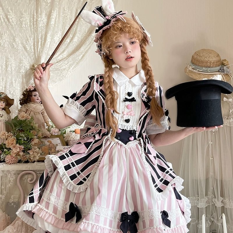 Sweetheart Bow Cute Girl Dress OP Strip
