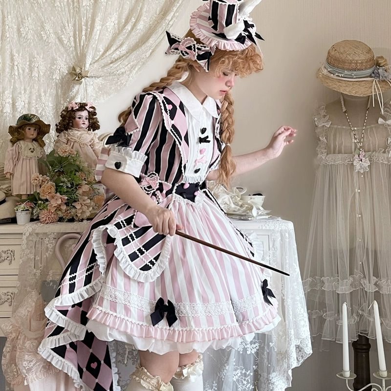 Sweetheart Bow Cute Girl Dress OP Strip