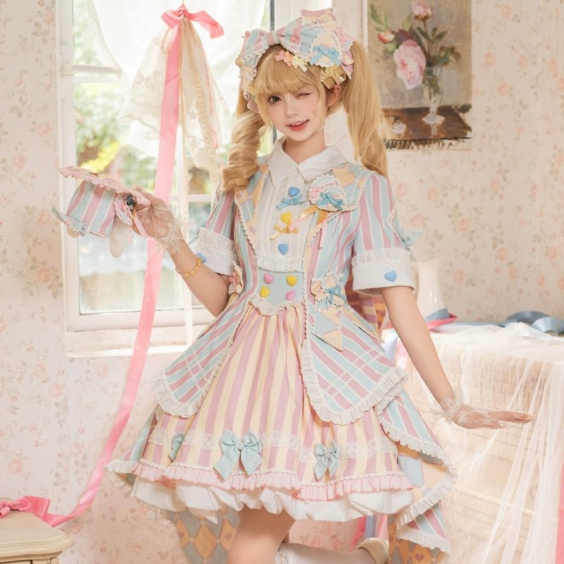 Sweetheart Bow Cute Girl Dress OP Strip