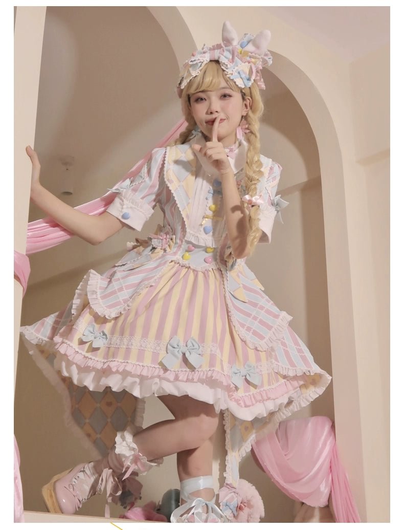 Sweetheart Bow Cute Girl Dress OP Strip