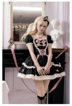 Sweetheart Bow Lolita Dress Short Sleeve Lace Cute Princess Dress
