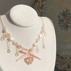 Sweetheart Bow Love Shell Star Necklace Lolita Accessory Sweet Girl
