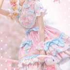 Sweet Lolita Sweetheart Pink and Blue JSK Princess Cake Cute Dress