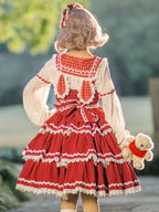 Sweetheart Three-section Long Sleeve Bowknot JSK Lolita Dress
