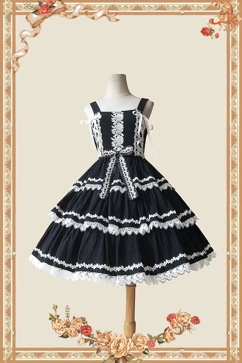 Sweetheart Three-section Long Sleeve Bowknot JSK Lolita Dress