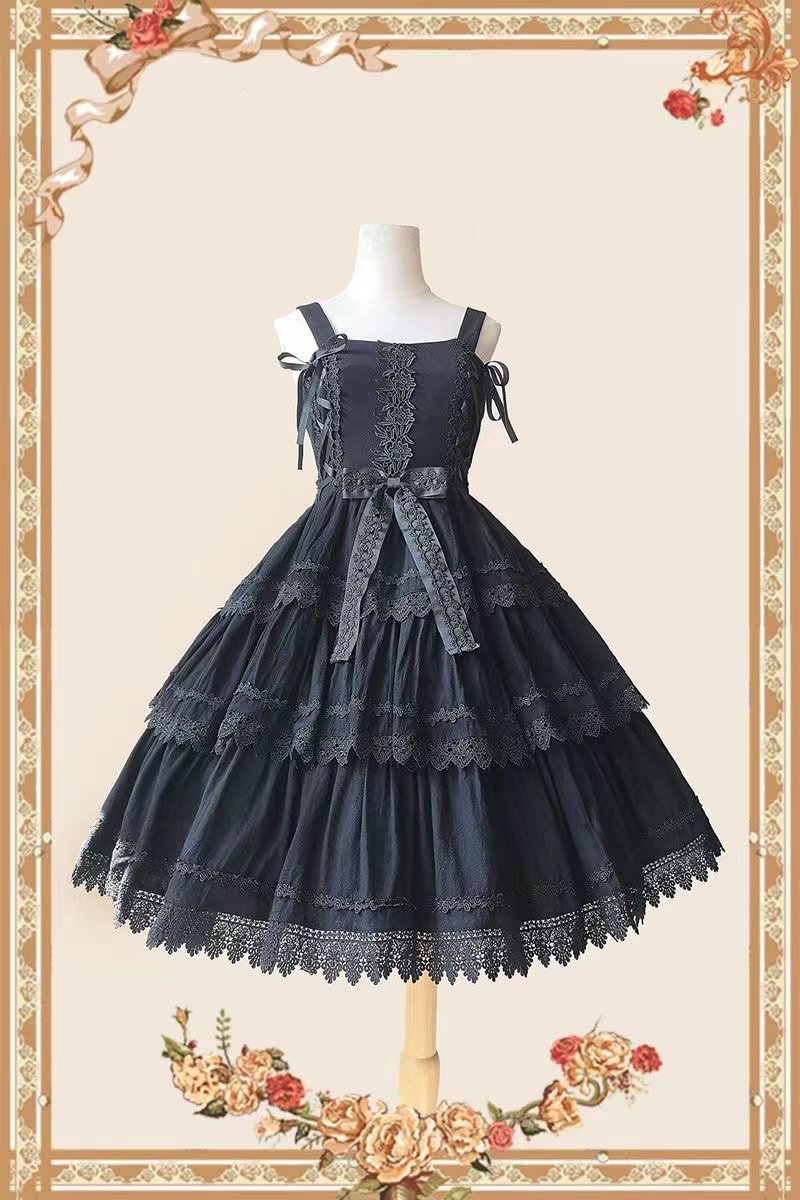 Sweetheart Three-section Long Sleeve Bowknot JSK Lolita Dress