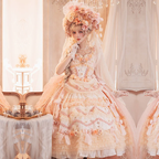 Tea Party Fashion Hime Lolita Flower Gorgeous Retro Court Style Lolita JSK Yellow Dress