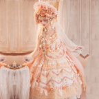 Tea Party Fashion Hime Lolita Flower Gorgeous Retro Court Style Lolita JSK Yellow Dress
