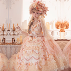 Tea Party Fashion Hime Lolita Flower Gorgeous Retro Court Style Lolita JSK Yellow Dress