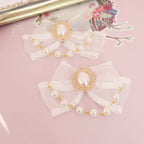 Thin Tea Party Gorgeous Accessories Gloves Lolita Bow Pearl Chain Flower Jewelry
