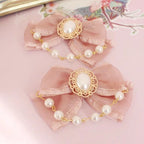Thin Tea Party Gorgeous Accessories Gloves Lolita Bow Pearl Chain Flower Jewelry