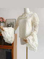 Three-color Inner Shirt with Removable Sleeves Blouse Shirt