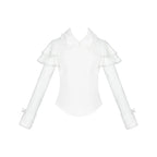 Three-color Micro-elastic Comfortable Long-sleeved Knitted Inner Autumn and Winter Lolita Blouse Shirt