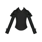 Three-color Micro-elastic Comfortable Long-sleeved Knitted Inner Autumn and Winter Lolita Blouse Shirt
