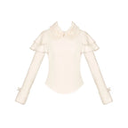 Three-color Micro-elastic Comfortable Long-sleeved Knitted Inner Autumn and Winter Lolita Blouse Shirt