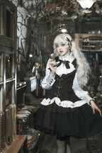 Gothic Lolita Vampire Duke Dark Dress Set Black Skirt White