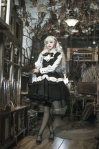 Gothic Lolita Vampire Duke Dark Dress Set Black Skirt White