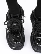 Lolita Shoes Versatile Chunky Loafers Autumn Winter Oxfords for Women Height Increasing Smart Casual
