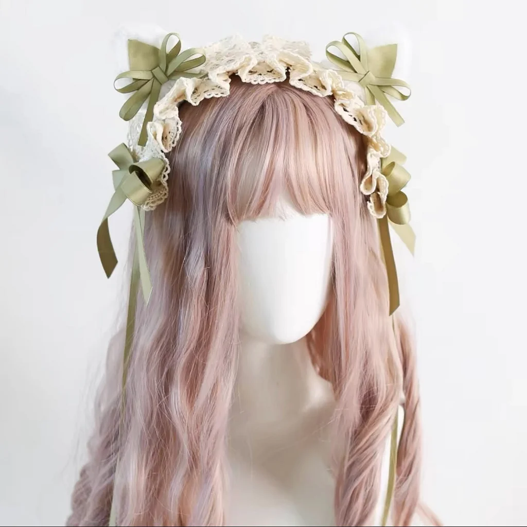 Lolita Hair Accessories Sweet Cat Ears Hairband Bowknot Hairpins Kawaii Headband