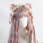Lolita Hair Accessories Sweet Cat Ears Hairband Bowknot Hairpins Kawaii Headband
