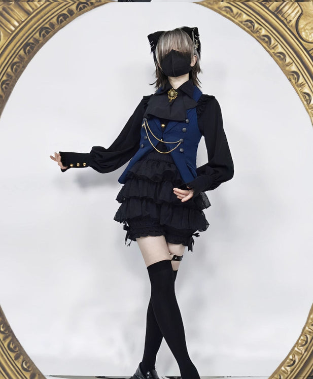 White Black Sweet Cute Lolita Petticoats Lace Shorts Ruffles