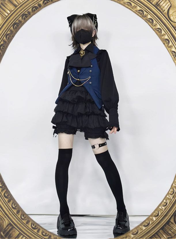 White Black Sweet Cute Lolita Petticoats Lace Shorts Ruffles