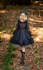 White Blue Solid Color Jsk Lolita Premium