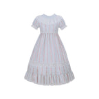 White Floral Cotton Short-sleeved Dress Sweet Doll Cute Lolita Dress