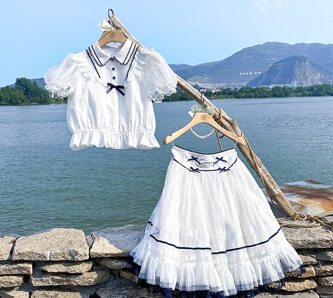 White Light Floral Marriage Jacquard Simple Dress