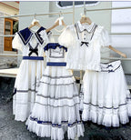 White Light Floral Marriage Jacquard Simple Dress