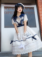 White Light Floral Marriage Jacquard Simple Dress