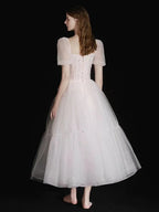 White Wedding Lolita Dress Wine Red Elegant Evening Gown Bubble Dress Sleeves Princess Prom Dress Large Size for Women OP Plus Size