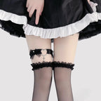 Inspired by the provocative allure of Y2K subculture, this leg chain blends edgy aesthetics with delicate details. Intricate lace, shimmering metal crosses, heart charms, and satin bows create a striking contrast of rebellion and romance. Adjustable for a customizable fit, it’s designed to add a touch of daring elegance to cosplay outfits, festival looks, or bold streetwear ensembles.