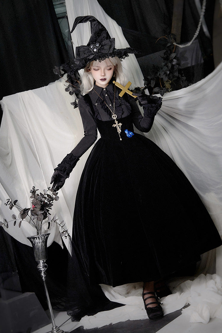 Night Poems Embroidery Fishbone Gothic Lolita Corset Dress 2 Colors