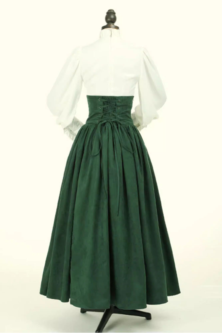Magic Academy High Waisted Multi-Layered Ruffle Lace-Up Sweet Vintage Lolita Skirt 3 Colors