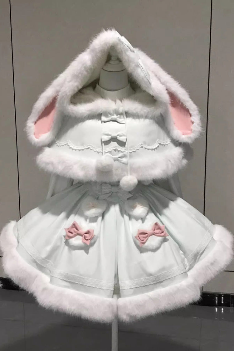 Sweet Dream Bunny Furry Bowknot Sweet Lolita Dress 2 Colors and 2 Versions