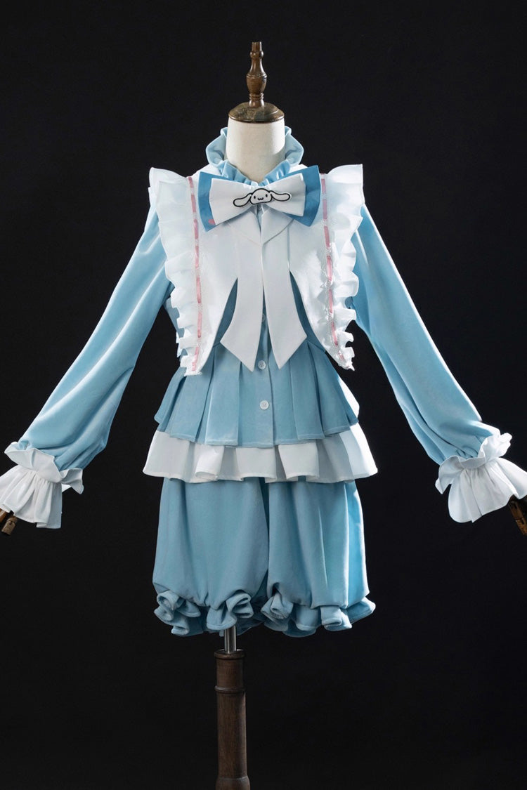 Blue Identity V Long Sleeves Ruffle Bowknot Sweet Prince Ouji Lolita Set