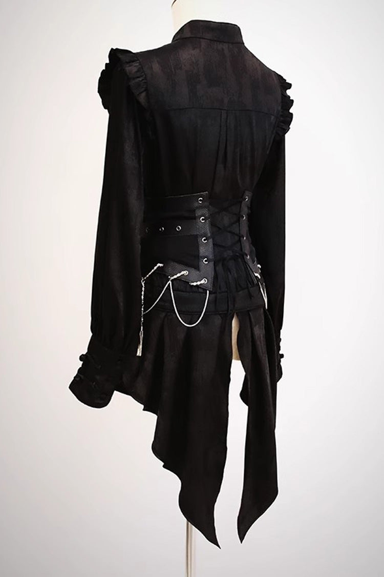 Bone Dragon Stand Collar Long Sleeves Ruffle Embroidery Ouji Fashion Classic Lolita Blouse 3 Colors