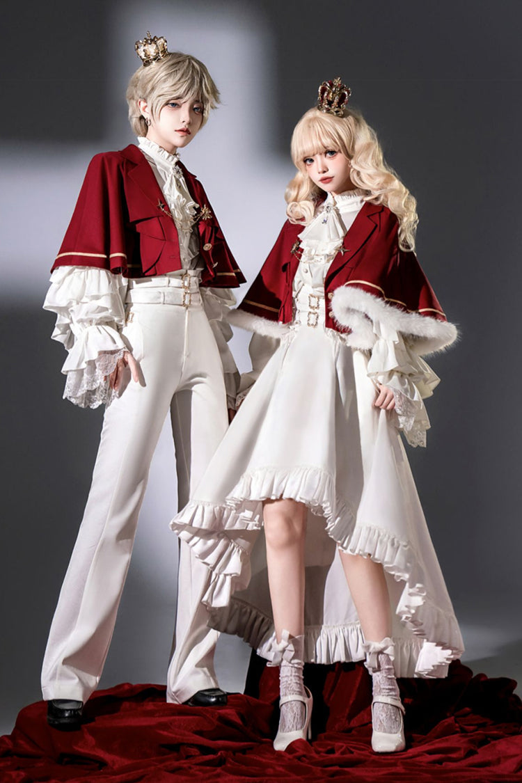 White Day and Night Song Long Sleeves Ruffle Ouji Gothic Lolita Skirt Pants