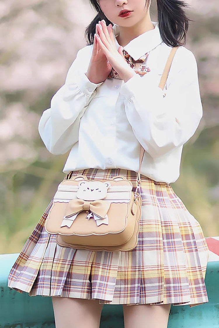 Brown Bowknot Bear Sweet Lolita Crossbody Bag
