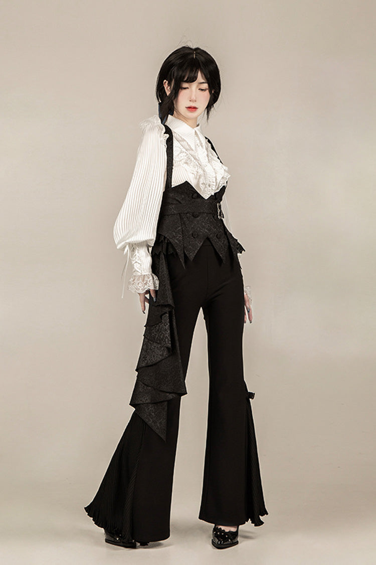 Black Gold Hunter Long Sleeves Pirate Style Gothic Long Pants