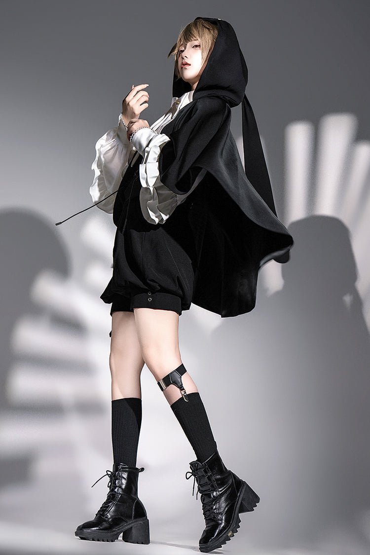 Black Rabbit Feather Phantom Gothic Prince Handsome Ouji Lolita Vest