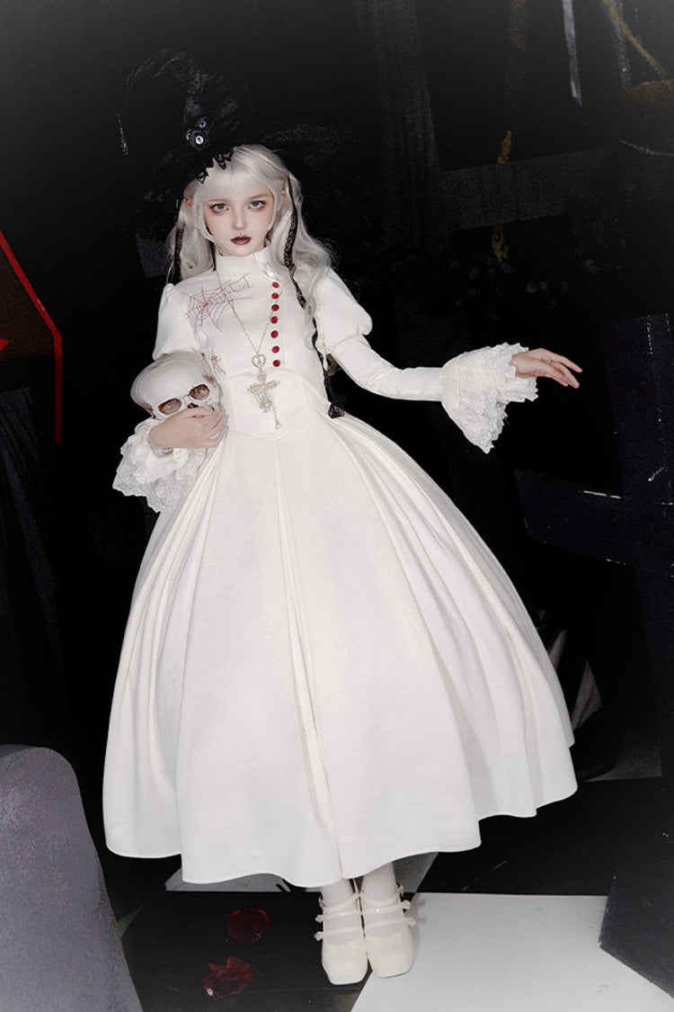 Night Poems Embroidery Fishbone Gothic Lolita Corset Dress 2 Colors