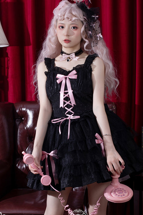 Love Overture Ruffled Bow High Waisted Sweet Lolita JSK Dress