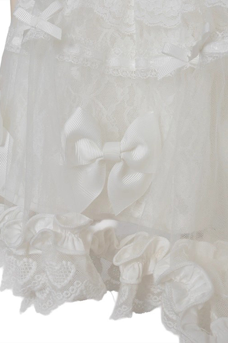 Sweet Ruffle Bowknot Lace Plus Size Japanese Lolita Skirt 3 Colors