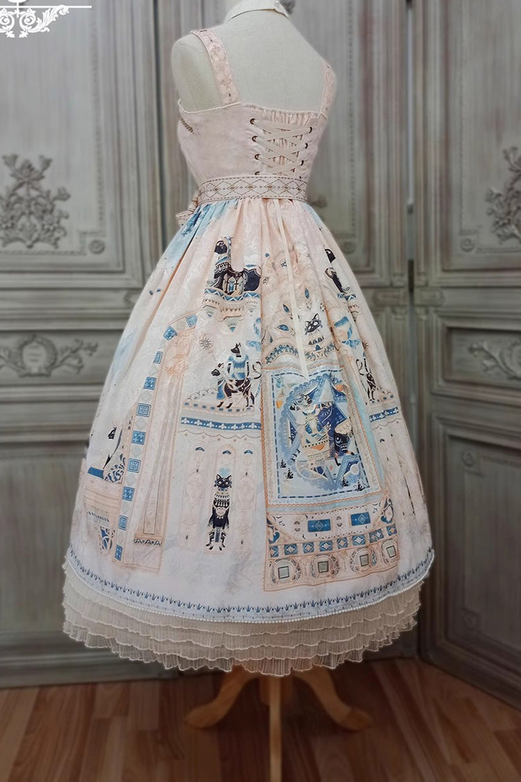 Dusk Best Egyptian Style Print Ruffle Gothic Lolita Dress 3 Colors