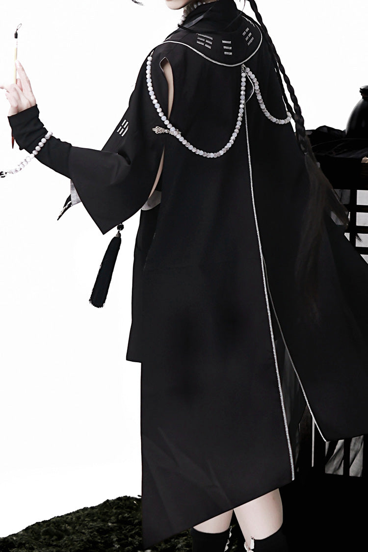 Black The Strange End of the Immortal Sect Sleeveless Chinese Style Ouji Lolita Set